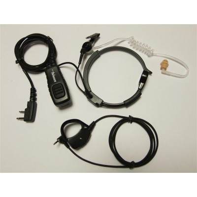Laringófono profesional con tubo acústico para ICOM.