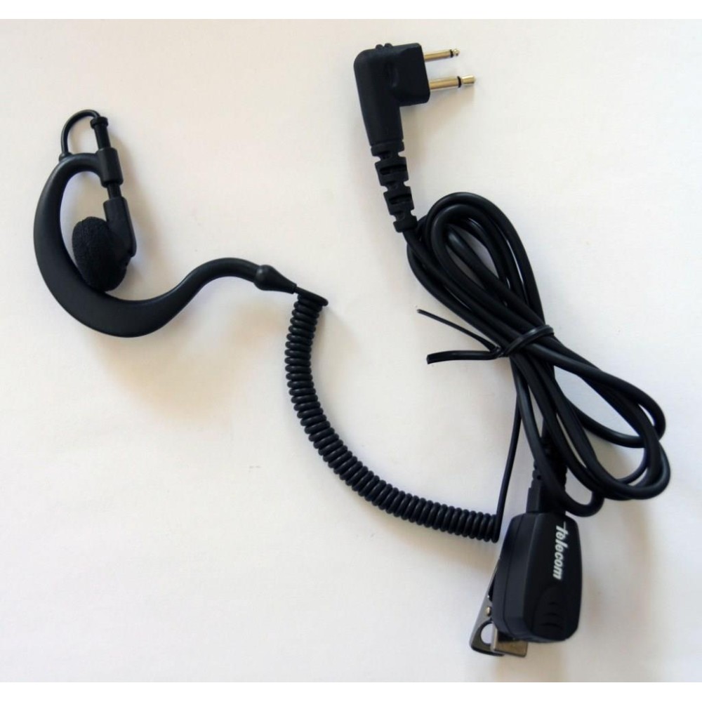 Micro-auricular con micro tipo solapa VOX-PTT para MOTOROLA y TEAM.