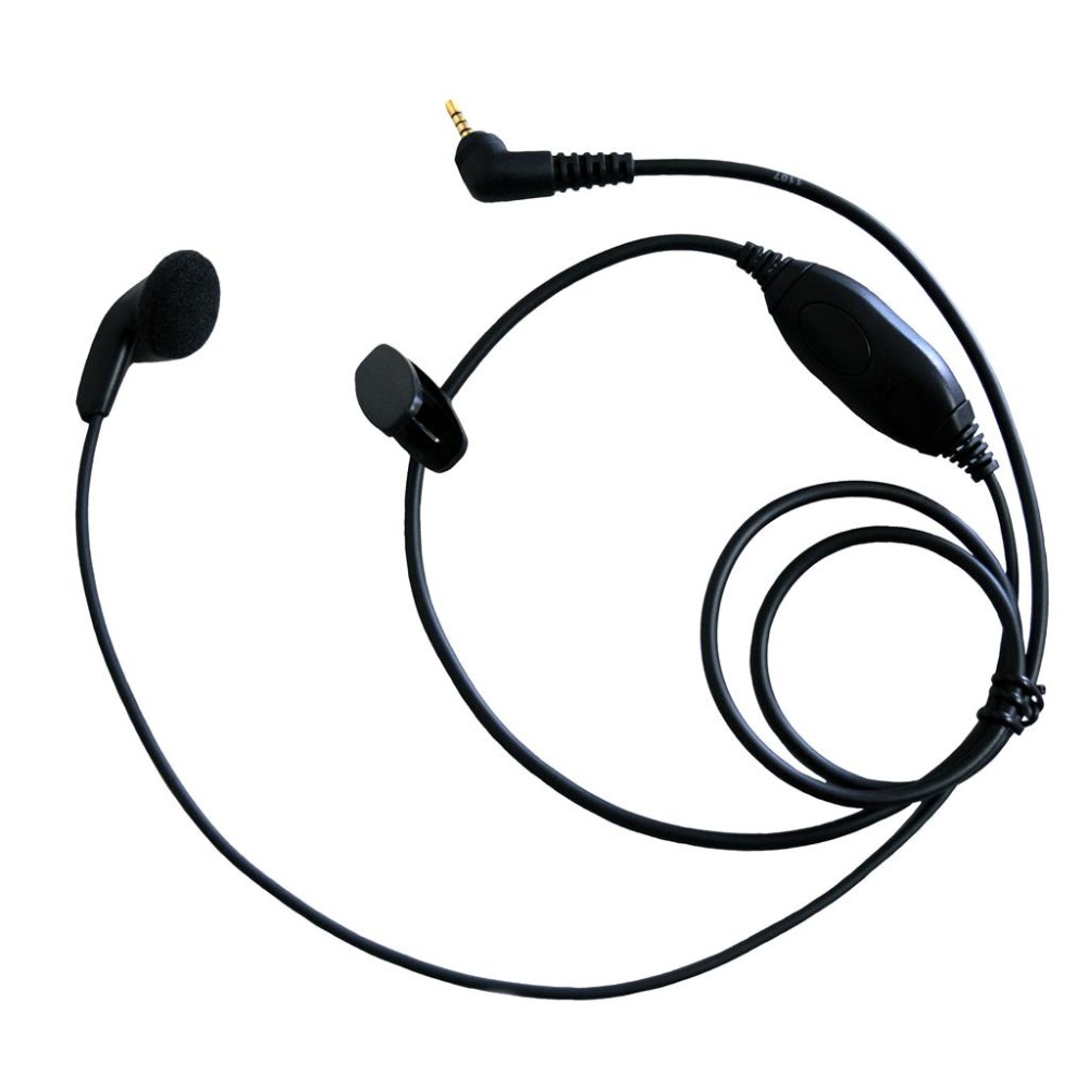 Micro-auricular con auricular de botón y PTT in line, compatible con SRP-2000.