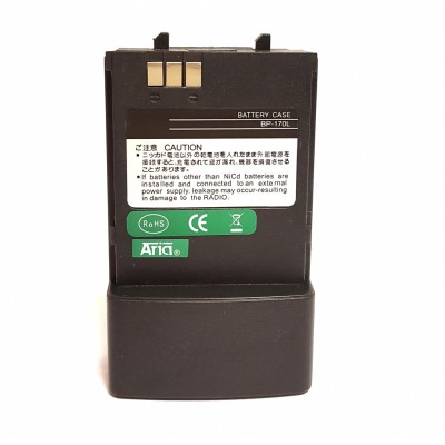 Portapilas compatible con ICOM IC-W32A/E, IC-T7H, IC-T22A/E, IC-42A/E