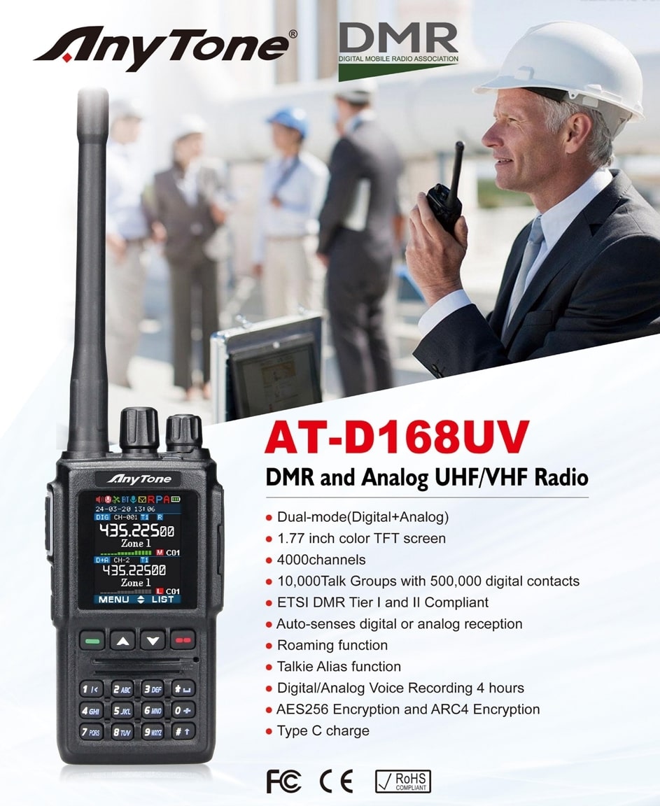 ANYTONE AT-D168UV Bibanda DMR